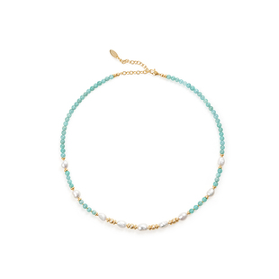 Amber Lollipop天河石项链女巴洛克珍珠锁骨链轻奢小众颈链配饰