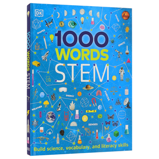 英文原版 DK 1000个科普词汇 精装 1000 Words STEM 科普入门词典 儿童英语科普单词学习 少儿百科插图图解字典词典