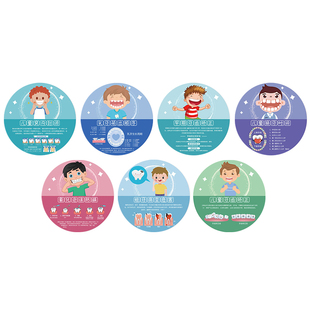 儿童牙科装饰牙齿矫正壁画口腔诊室墙面环创医院口腔布置宣传挂画