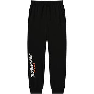 361童装男童运动裤儿童长裤2025秋冬加绒新款卫裤黑色男孩裤子