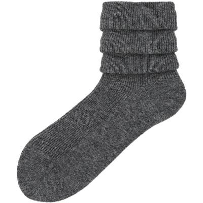 Tabio袜子女含羊毛无骨舒适百搭小腿袜堆堆袜中筒袜长袜设计感潮