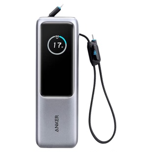 Anker 25000mAh 165W Power Bank自带Type-C伸缩线充电宝可上飞机