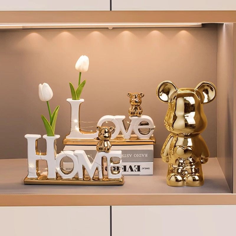 轻奢高档入户玄关摆件酒柜客厅礼物创意摆设电视柜装饰品桌面家居