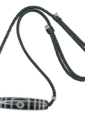 三眼天珠项链男女老料玛瑙