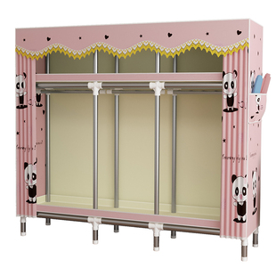 衣柜家用卧室全钢架组装简易布衣柜出租房收纳结实耐用经济型衣橱