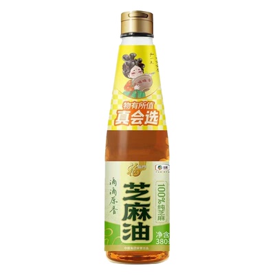 福临门香油380ml浓香纯芝麻油炒菜凉拌火锅家用源头初榨