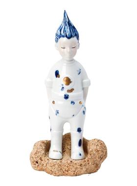 又见梨花原创系列风孩子陶瓷摆件