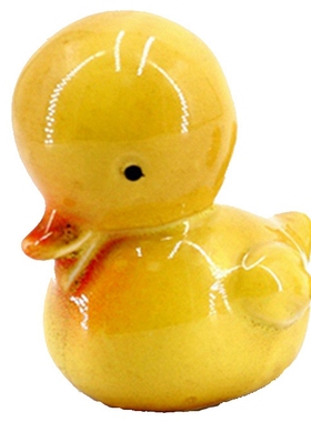 鱼缸布景可爱风陶瓷小黄鸭子摆件