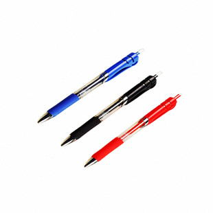 k-35按动中性笔0.5mm笔芯圆珠笔签字笔会议笔黑红蓝换芯顺滑弹簧大容量不断墨学生学习办公写字笔杆