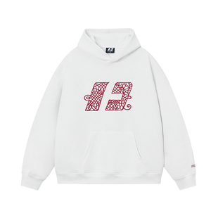 FORNINES国潮中国结新年刺绣重磅卫衣男春季加绒情侣连帽休闲外套