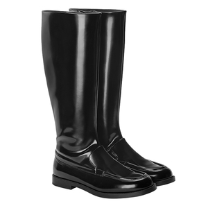 CHARLES&KEITH春季女靴CK1-90280076简约英伦平底阔筒长靴骑士靴