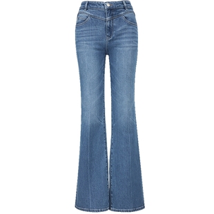 Vero Moda牛仔裤女2025秋季新款含棉复古显高显瘦微喇裤325332022