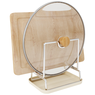 304不锈钢大号锅盖架台面坐式置物架通用2025新款菜板锅盖放置器