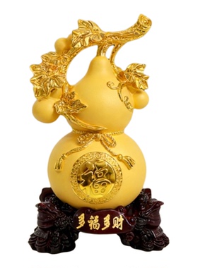 新中式金色多福多财葫芦摆件
