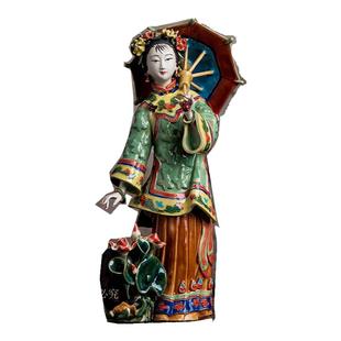石湾陶瓷中式古典家居装饰仕女摆件送礼古典美女梅兰竹菊春夏秋冬