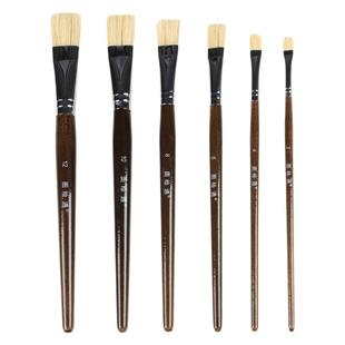 猪鬃油画笔套装丙烯水彩笔水粉画笔美术生专用初学者绘画颜料笔刷硬毛扇形板刷油画画笔排笔刷子丙烯画笔画材