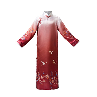 青堌集原创长袍大褂中国风儿童相声服装高档演出服民国风唐装新款