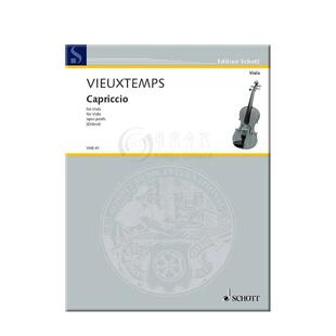 维厄当 随想曲 中提琴独奏 德国朔特原版进口乐谱书 Vieuxtemps Capriccio for Viola VAB41