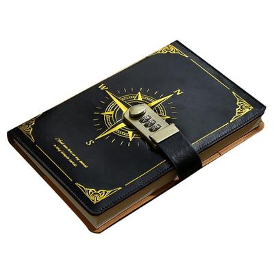 复古密码本A5带锁笔记本记事本子