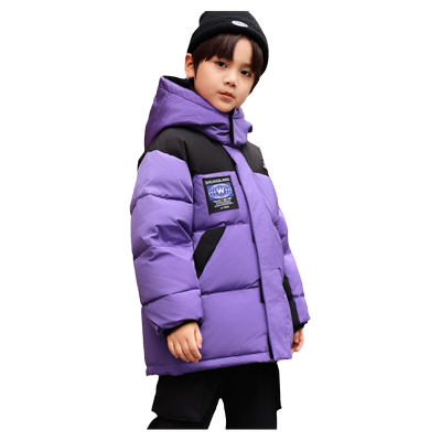 男童中长款加厚派克服羽绒服