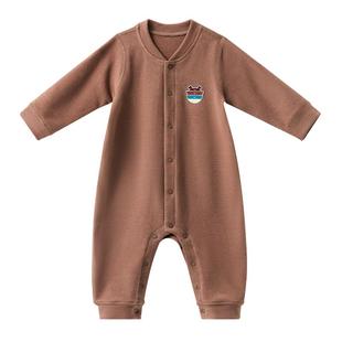 欧孕婴儿衣服秋冬季暖姜保暖宝宝连体衣打底贴身长袖睡衣哈衣爬服