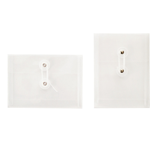 透明简约风PP文件袋A6绕线票据档案袋手帐素材贴纸便签防水收纳袋