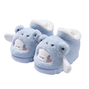 包跟棉拖鞋女冬季外穿高帮室内居家居三丽鸥正版保暖加绒棉鞋女士