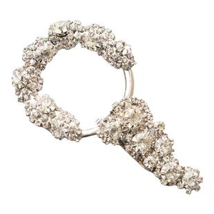 皮草大衣扣子高端精品水钻裘皮装饰领口的纽扣花朵搭扣貂皮鸭嘴扣