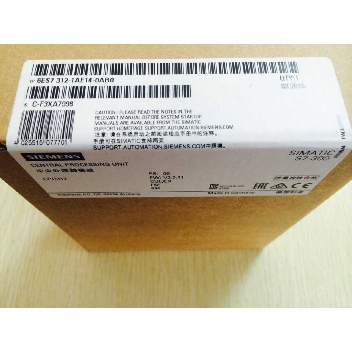 议价6ES7312-1AE14-0AB0西门子 S7-300PLC.CPU312中央处理器模块