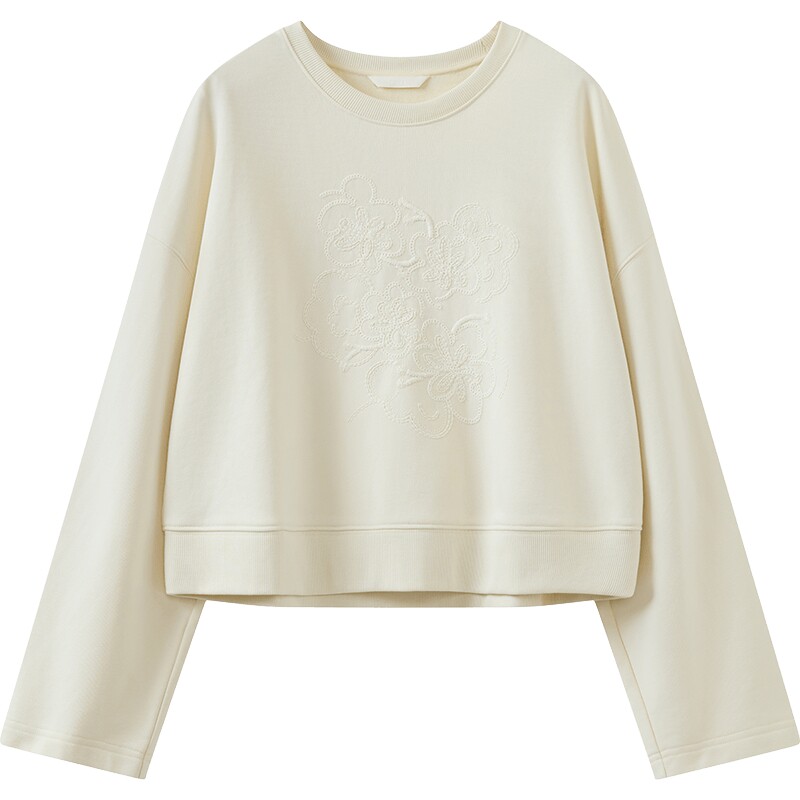 【非遗马尾绣】商场同款播26春夏新品圆领卫衣休闲上衣BDT1VD1206