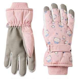 MISSION UV滑雪手套冬季保暖户外触屏手套防寒骑行加绒加厚手套女