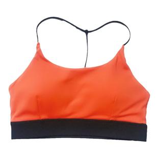 欧美运动健身文胸女美背裸感速干撞色跑步瑜伽舞蹈训练吊带bra弹