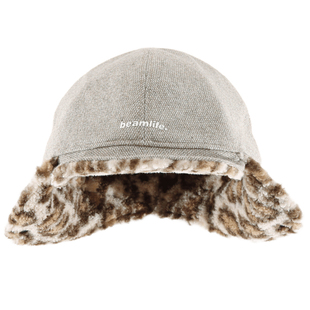 BEAMLIFE25AW原创秋冬保暖加厚毛茸护耳豹纹冬季雷锋帽男女飞行帽