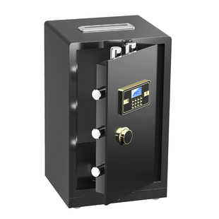 保险柜投币式保险柜寺庙投币防盗保险箱超市收银上开口密码款重型