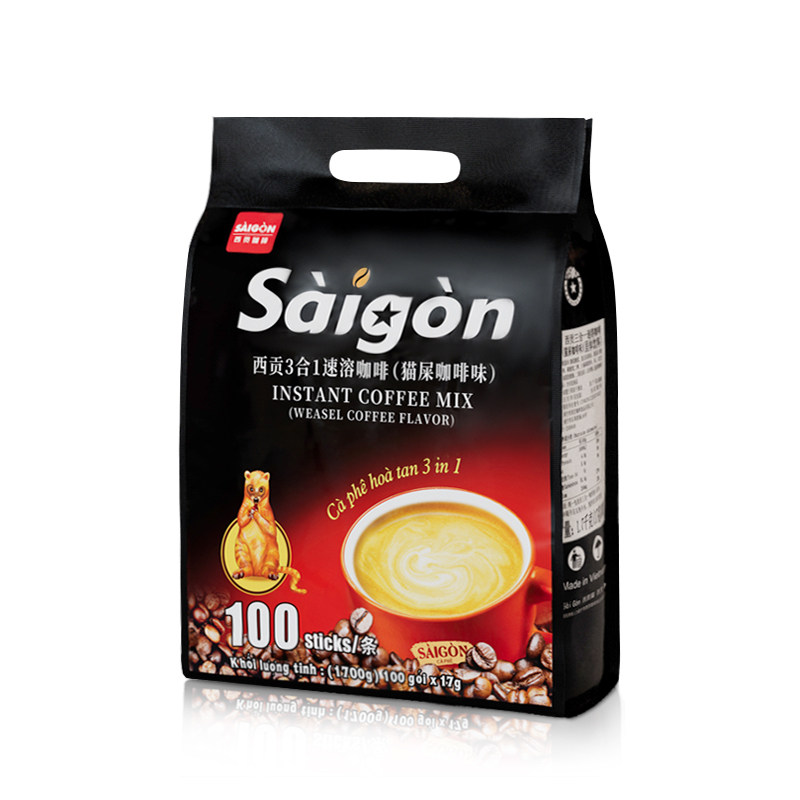越南西贡猫屎咖啡味 袋装正品三速溶咖啡