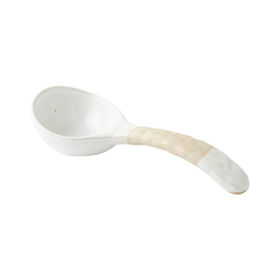 巷子尾〖加厚款汤勺〗粗陶复古盛汤大勺子长柄调羹陶瓷大汤匙饭勺