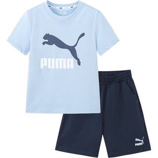 PUMA彪马儿童套装短袖新款夏季男女孩运动篮球青少年训练速干衣