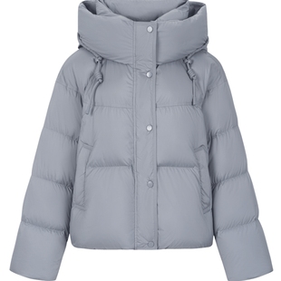 【云朵零压】衣香丽影立领连帽羽绒服女短款2025冬装新款紫色外套