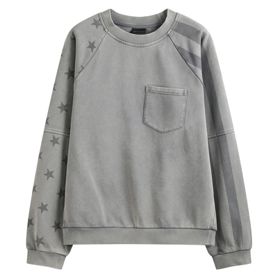 (noE）雾霾灰蓝星条旗水洗卫衣