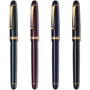 花田笔店 百乐74钢笔贵客Custom透明墨水笔14K金尖礼盒装办公书写