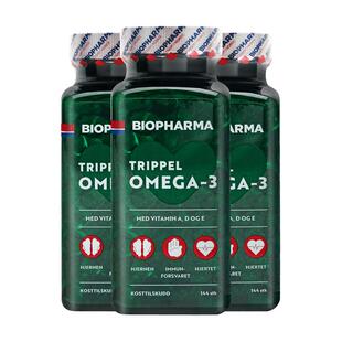 挪威BP biopharma贝尔法三倍深海鱼油软胶囊中老年Omega3鱼油*3瓶