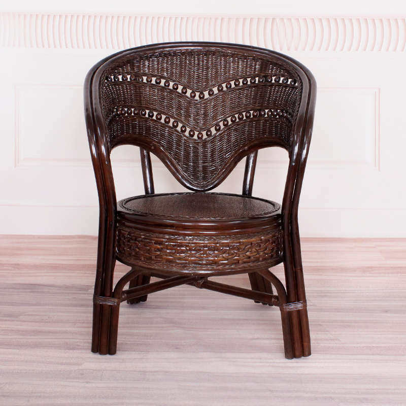 印尼藤编椅家用阳台客厅休闲椅真藤茶桌椅子庭院户外藤椅老人椅子