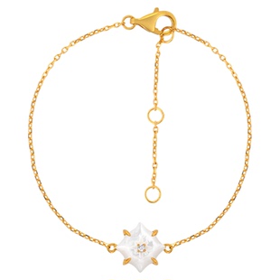 一撇一捺YPYN极光星绽系列极光爱恋手链925银轻奢时尚金色链