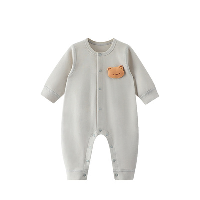 婴儿纯棉连体衣春秋款