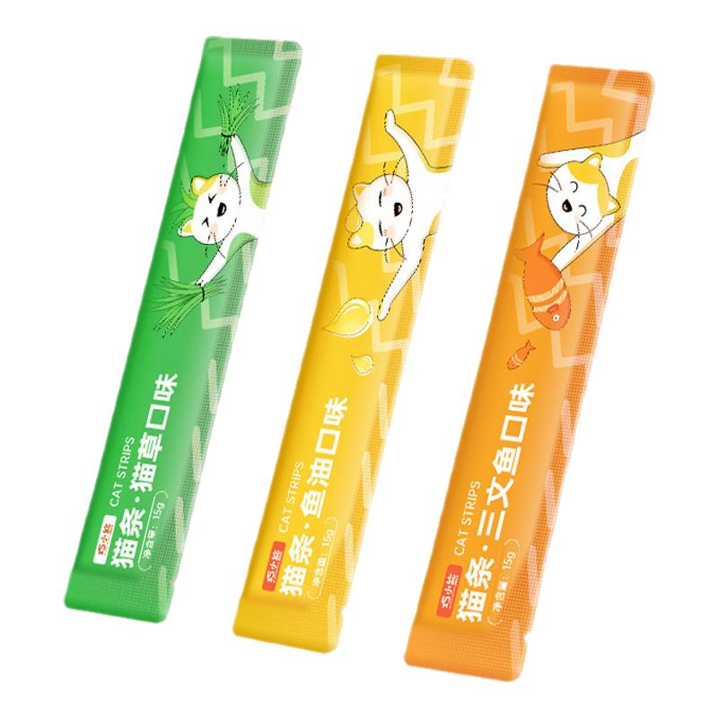 巧小熊猫条主食猫零食幼猫咪罐头成猫小鱼干流质鲜肉湿粮包100支