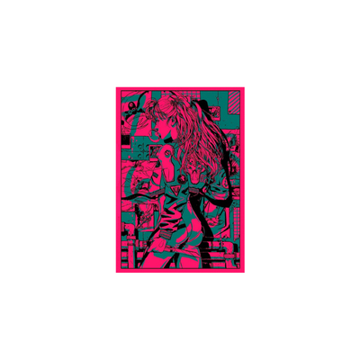 TLP反光车贴 EVA二号机惣流明日香真心为你手冲日漫动漫防水贴纸