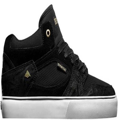 系带emerica耐磨翻毛皮滑板鞋