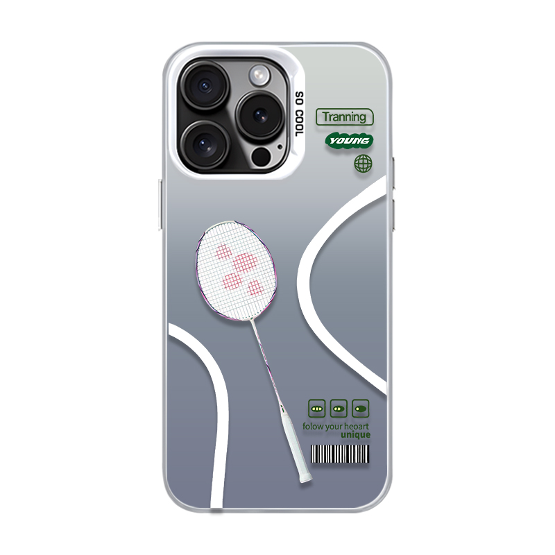 夏日运动手机壳适用苹果16promax网球iphone14plus羽毛球15Pro棒球12mini潮牌酷11新款xr高级感xs彩银13男女8