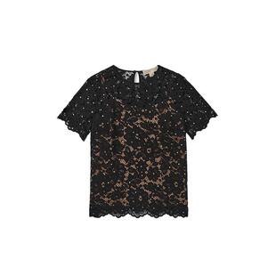 【两件折上折】MICHAEL KORS MK 女士蕾丝短袖T恤上衣