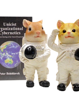 户外花园庭院卡通小猫摆件树脂仿真宇航员太空人创意装饰景观雕塑